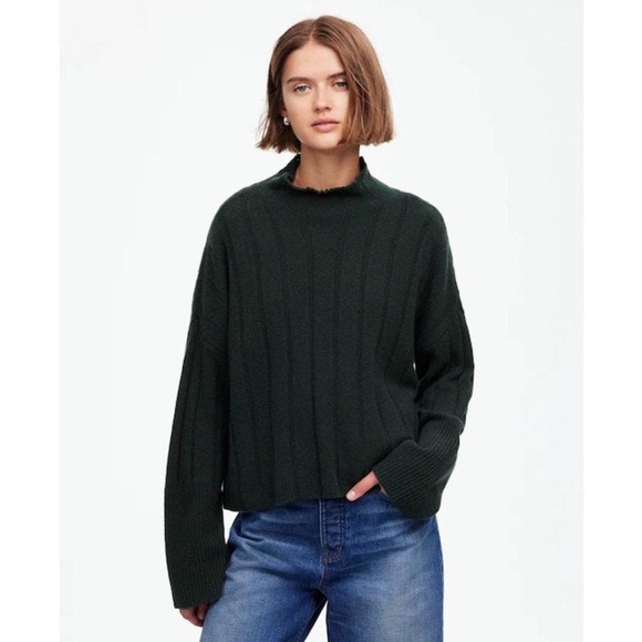 Marshalls Sweaters - Proof Apparel - Dark Green Mock Neck Long Sleeve Sweater